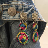 Colour Bomb Crochet Earrings