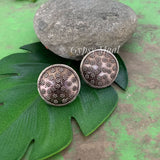 Round Floral Ear Studs