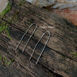 Silver Needle & Thread Earrings