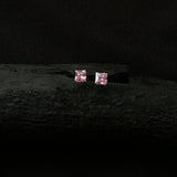 Rose Pink Square Ear Studs