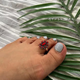 Coral Flora Toe Ring (single)