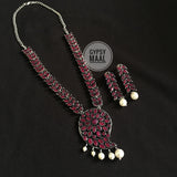 Ruby Paisley Necklace Set