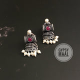 Temple Ruby Long Necklace & Earrings