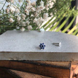 Blue Flower Nose Pin