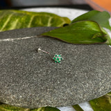 Emerald Flower Nose Pin