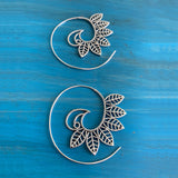 Leaf Spiral Earrings