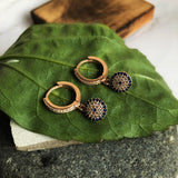 Gold Plated Evil Eye hoops