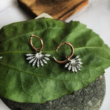 Diamond Spark Earrings (rose gold & silver)