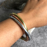 Brass Trio Bangle (2.8)